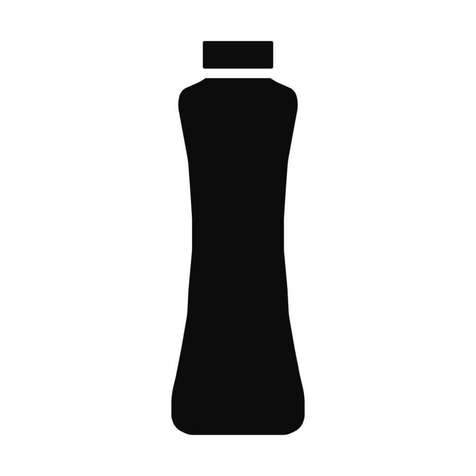 Vektor Plastikflasche Symbol Silhouette schwarze Farbe