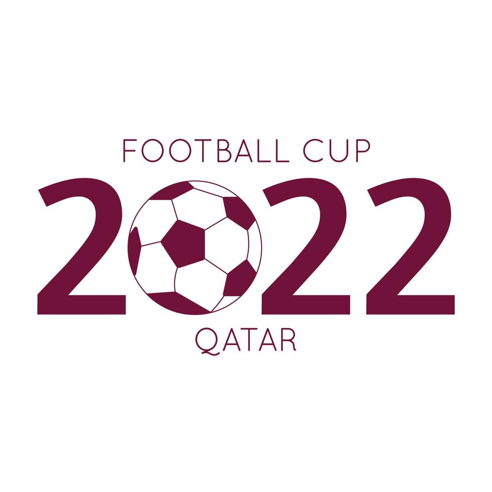 fotbollscup 2022. fotbollsmästerskap. platt vektorillustration vektor