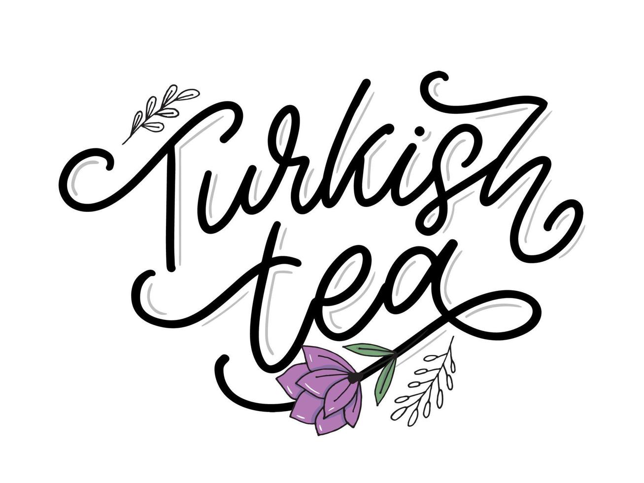 türkische traditionen der teezeremonie. Teezeit. dekorative Elemente für Ihr Design. Vektorillustration mit orientalischer Schale auf weißem Hintergrund. vektor