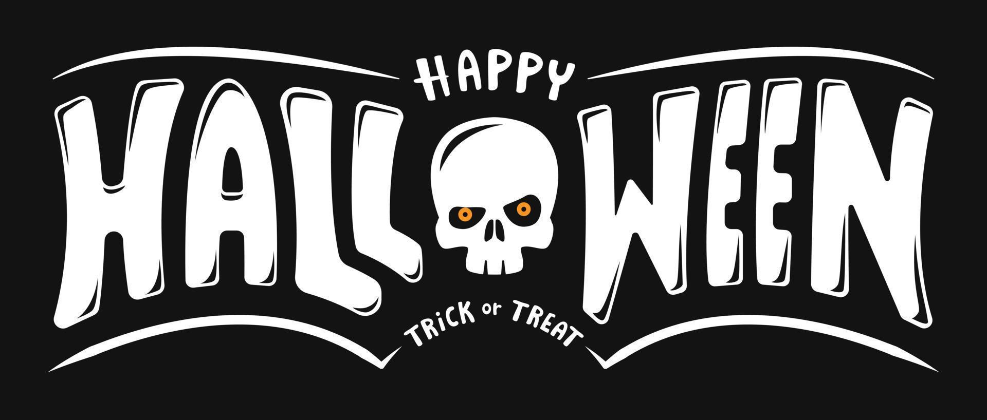 lycklig halloween textdesign, vektor