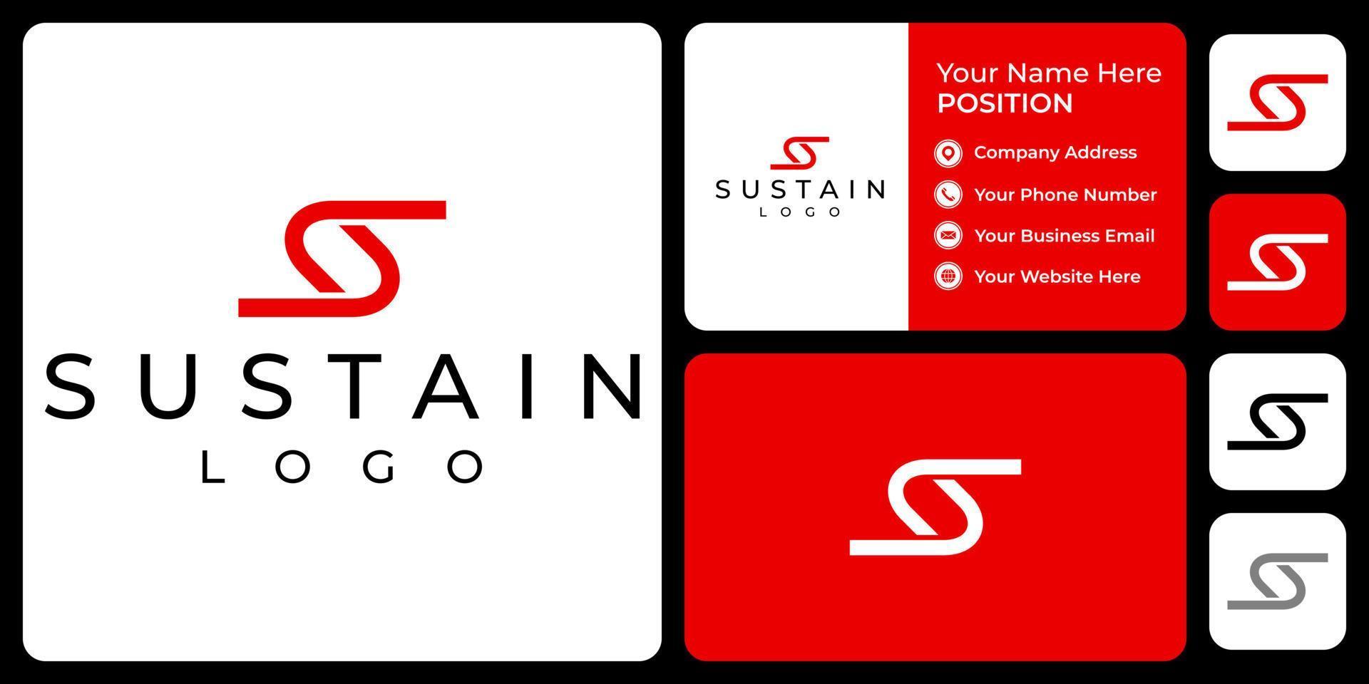 buchstabe s monogramm industrie logo design mit visitenkartenvorlage. vektor