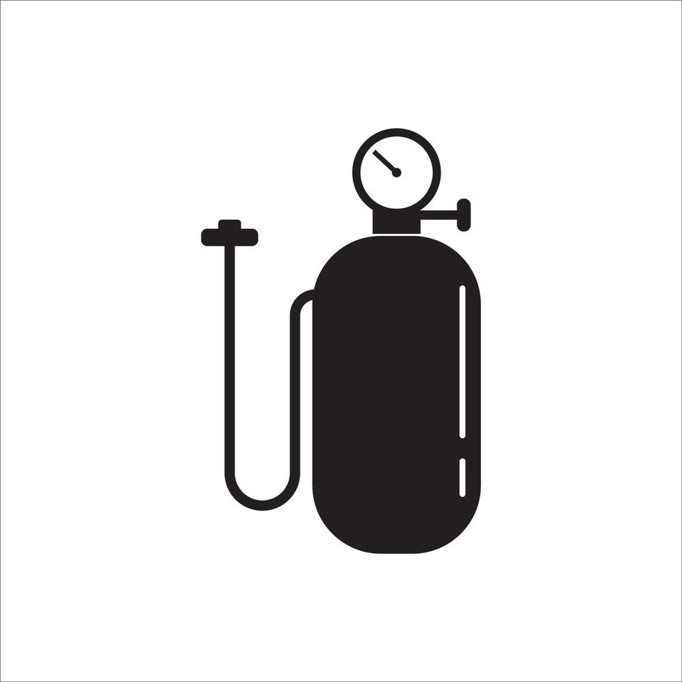 Gasflaschen-Symbol-Logo-Vektor-Design vektor
