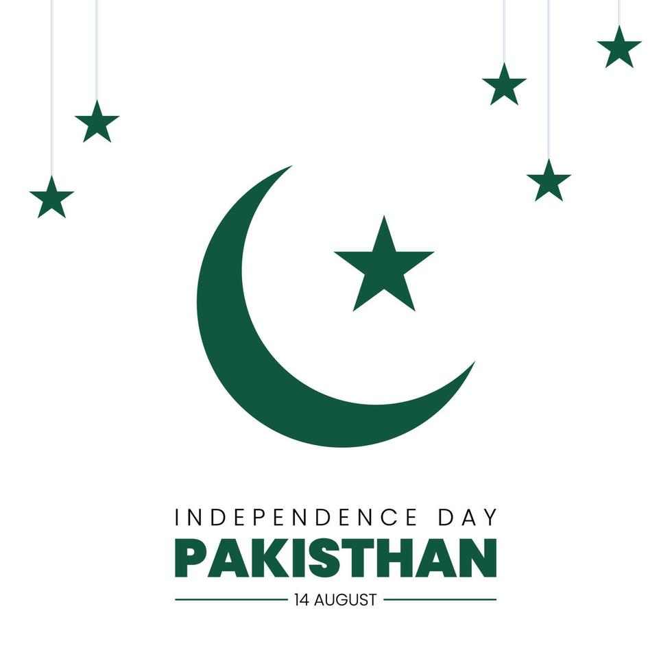 pakistan självständighetsdagen illustration vektor