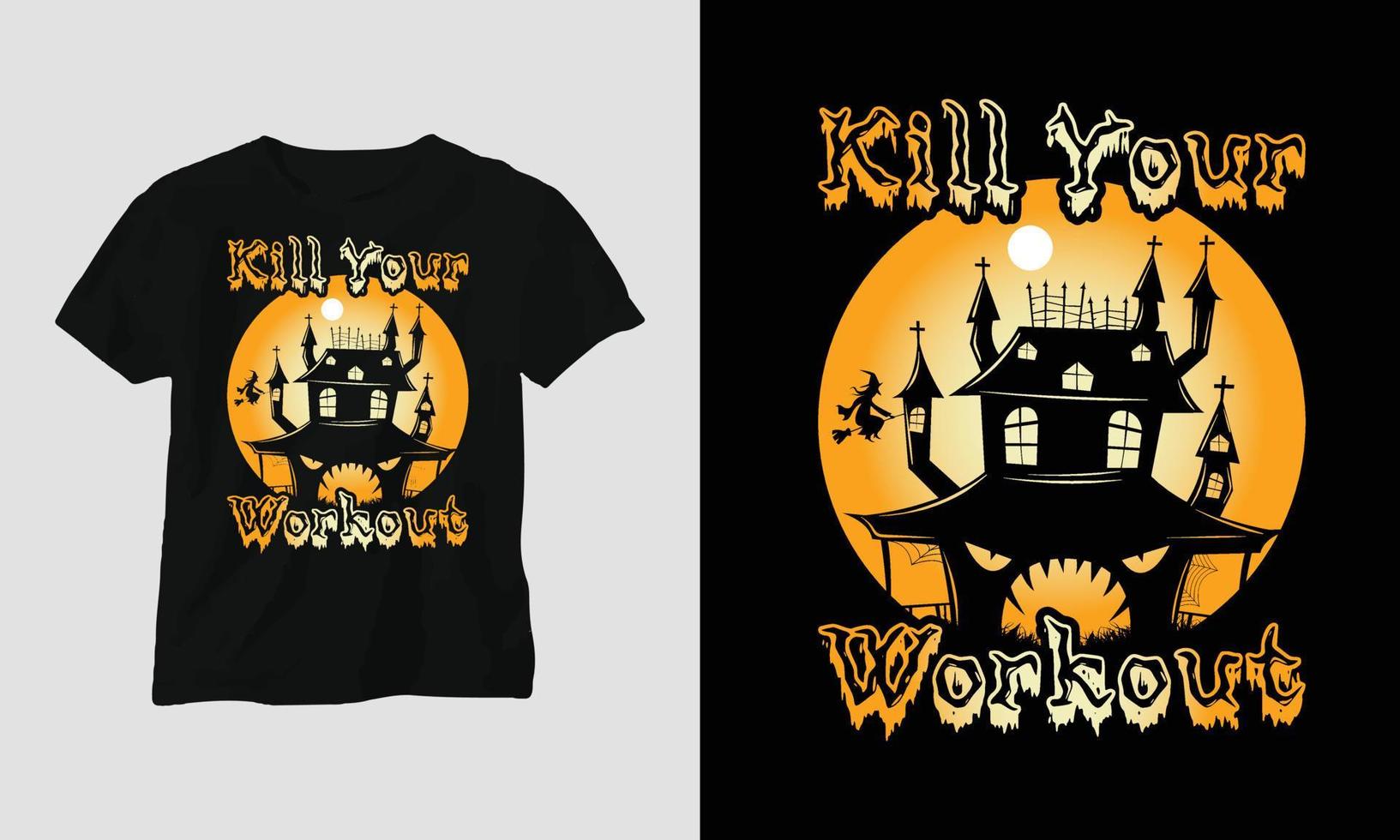 halloween speciell t-shirt vektor mall