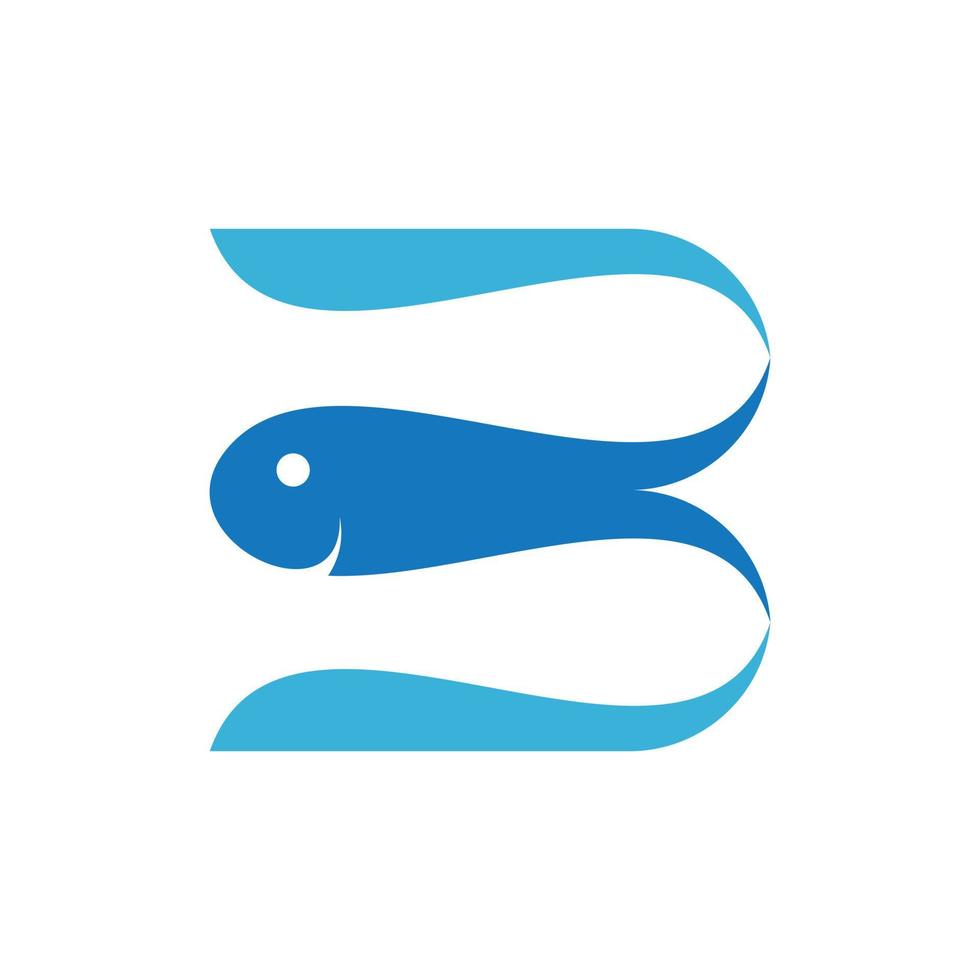 b fish nature modern logotyp vektor