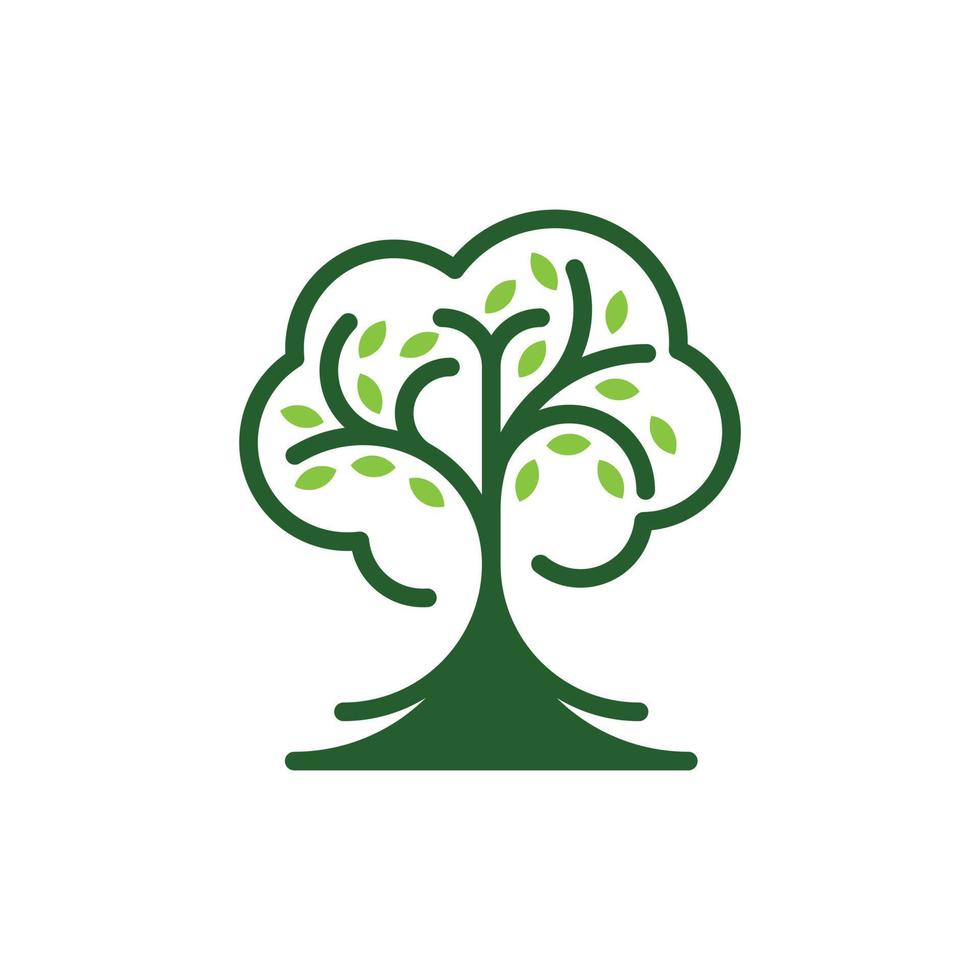 träd natur ekologi enkel logotyp vektor