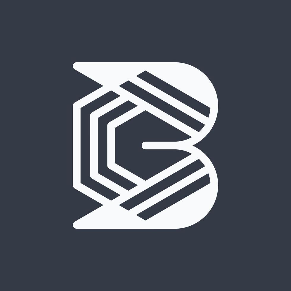 Buchstabe cb abstraktes Monogramm modernes Logo vektor