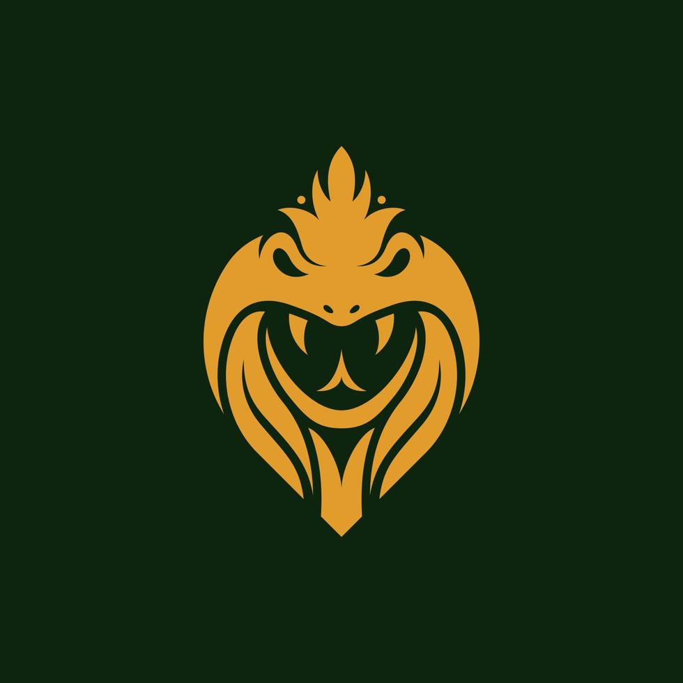 Kopf Kobra Ornament Luxus kreatives Logo vektor