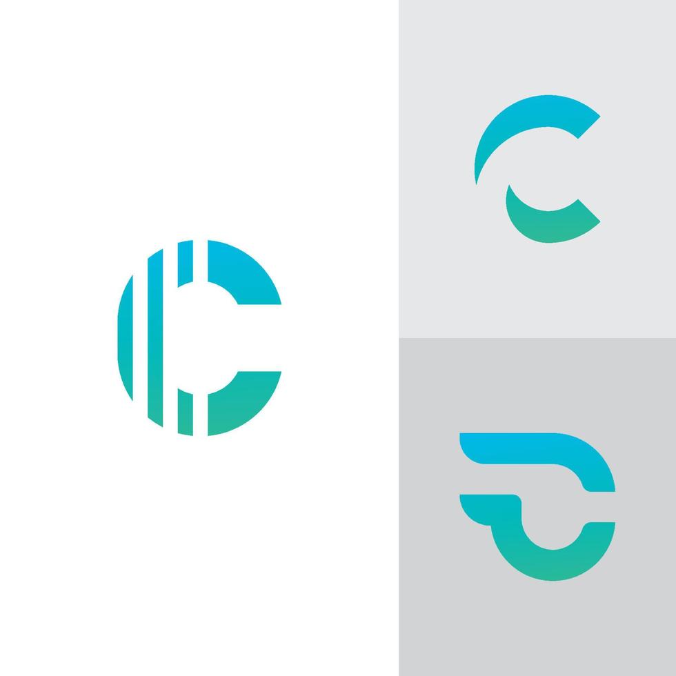 c logotypdesign och mall. kreativa c ikon initialer baserade bokstäver i vektor. vektor