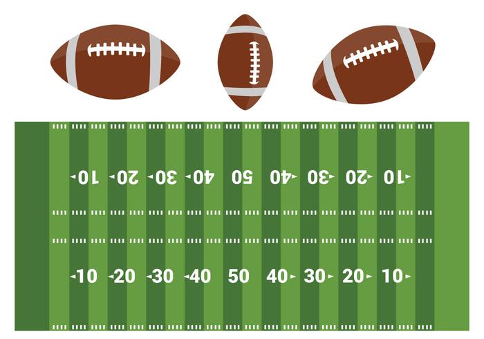 Fri American Football Field Vector