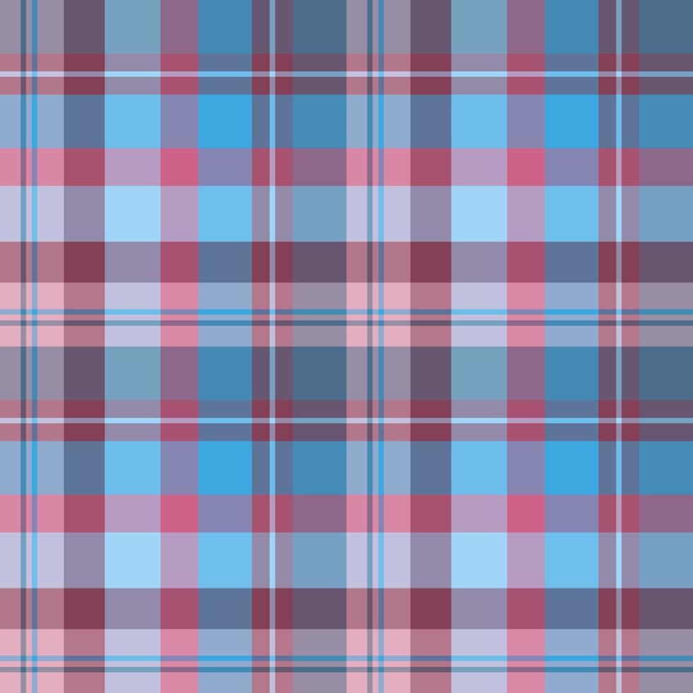 Nahtloses Muster in tollen rosa und blauen Farben für Plaid, Stoff, Textil, Kleidung, Tischdecke und andere Dinge. Vektorbild. vektor