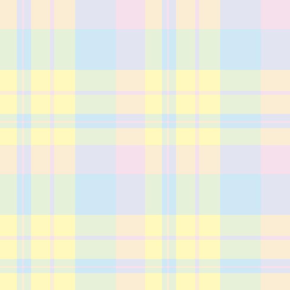 Nahtloses Muster in tollen pastellgelben, rosa und blauen Farben für Plaid, Stoff, Textil, Kleidung, Tischdecke und andere Dinge. Vektorbild. vektor