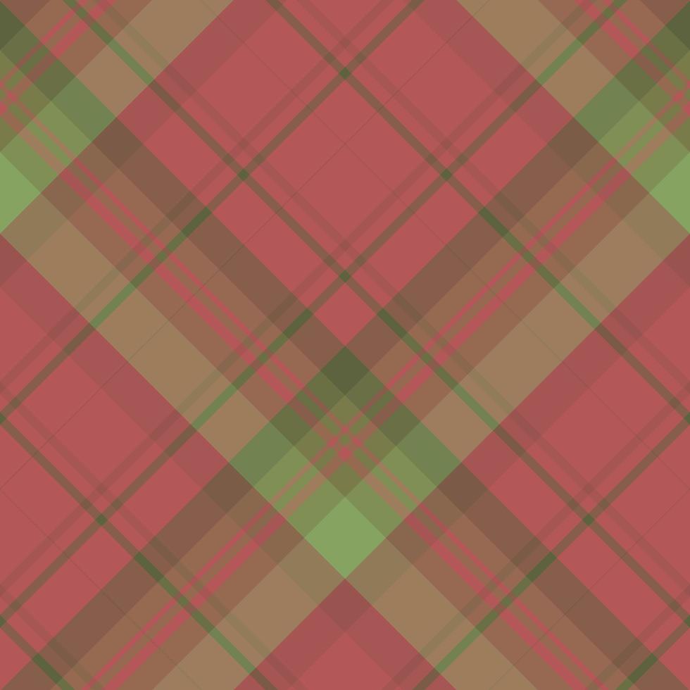 Nahtloses Muster in tollen roten und grünen Weihnachtsfarben für Plaid, Stoff, Textil, Kleidung, Tischdecke und andere Dinge. Vektorbild. 2 vektor