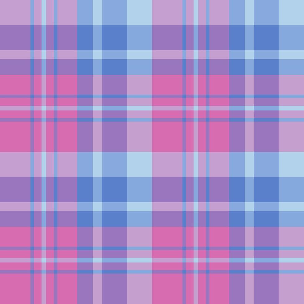 Nahtloses Muster in schönen rosa und hell- und dunkelblauen Farben für Plaid, Stoff, Textil, Kleidung, Tischdecke und andere Dinge. Vektorbild. vektor