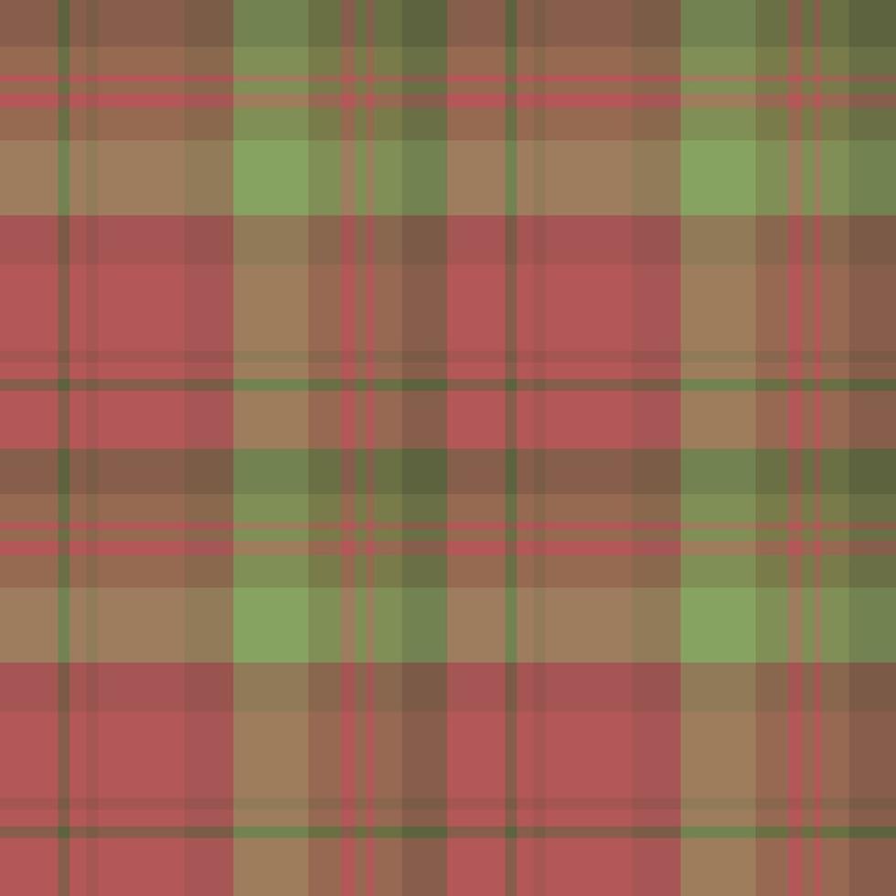 Nahtloses Muster in tollen roten und grünen Weihnachtsfarben für Plaid, Stoff, Textil, Kleidung, Tischdecke und andere Dinge. Vektorbild. vektor