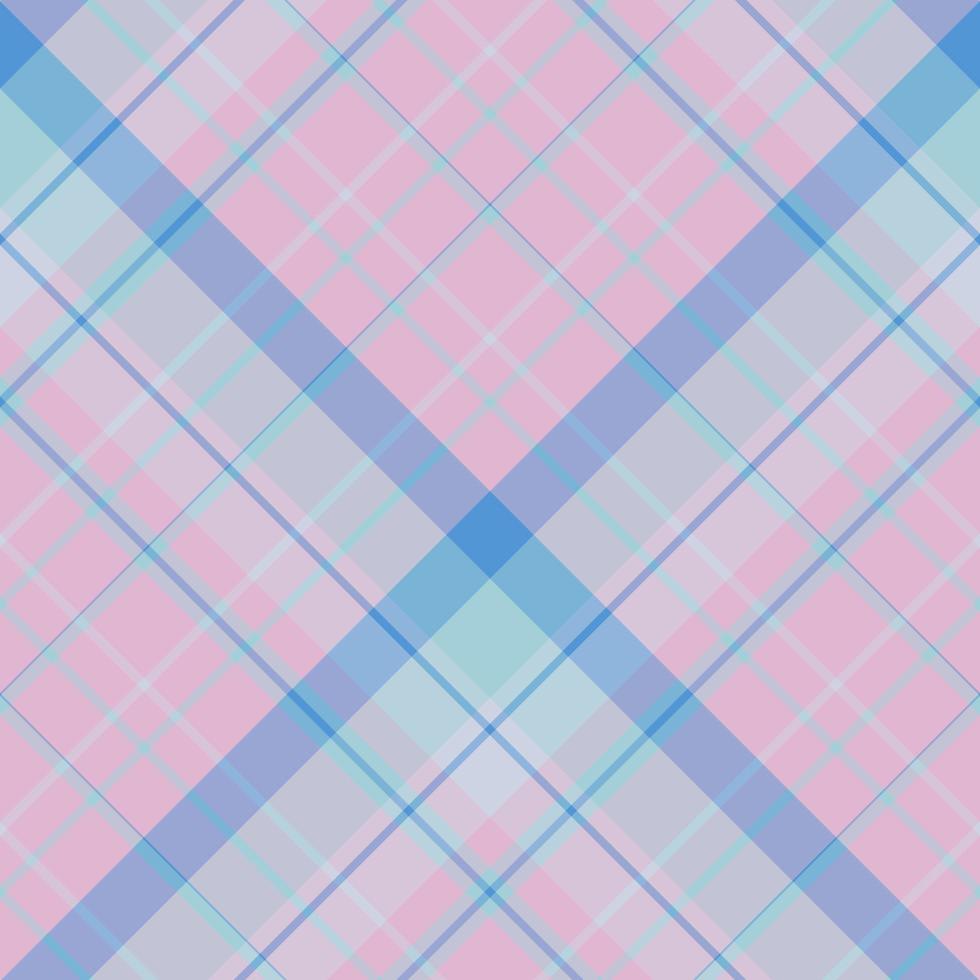 sömlöst mönster i intressanta diskreta rosa och blå färger för pläd, tyg, textil, kläder, dukar och annat. vektor bild. 2