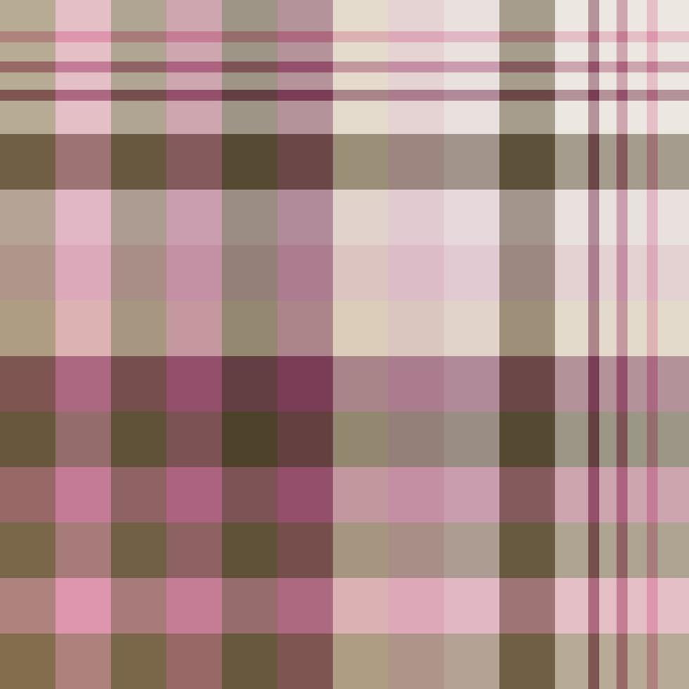Nahtloses Muster in tollen braunen und rosa Farben für Plaid, Stoff, Textil, Kleidung, Tischdecke und andere Dinge. Vektorbild. vektor