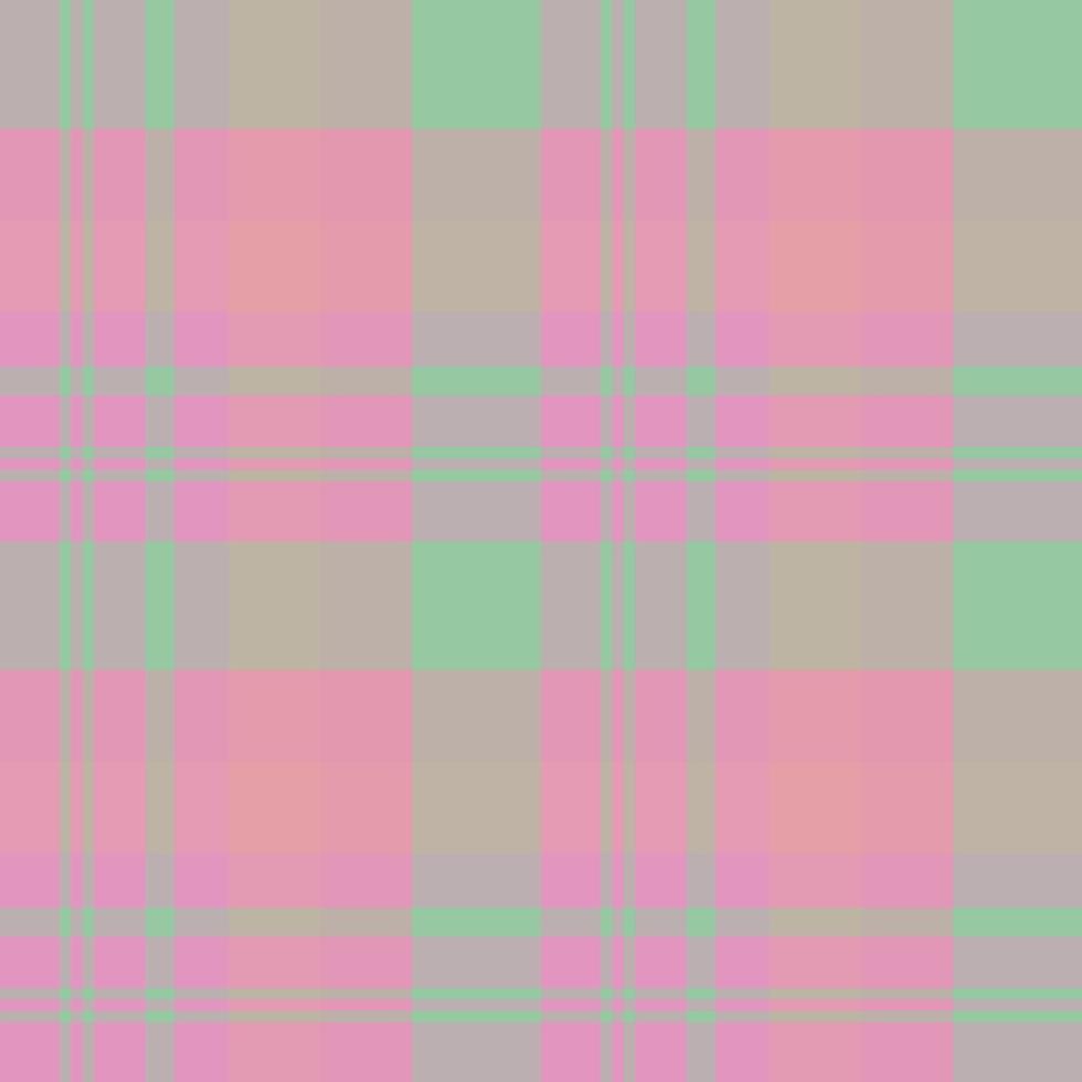 Nahtloses Muster in tollen süßen rosa und grünen Farben für Plaid, Stoff, Textil, Kleidung, Tischdecke und andere Dinge. Vektorbild. vektor