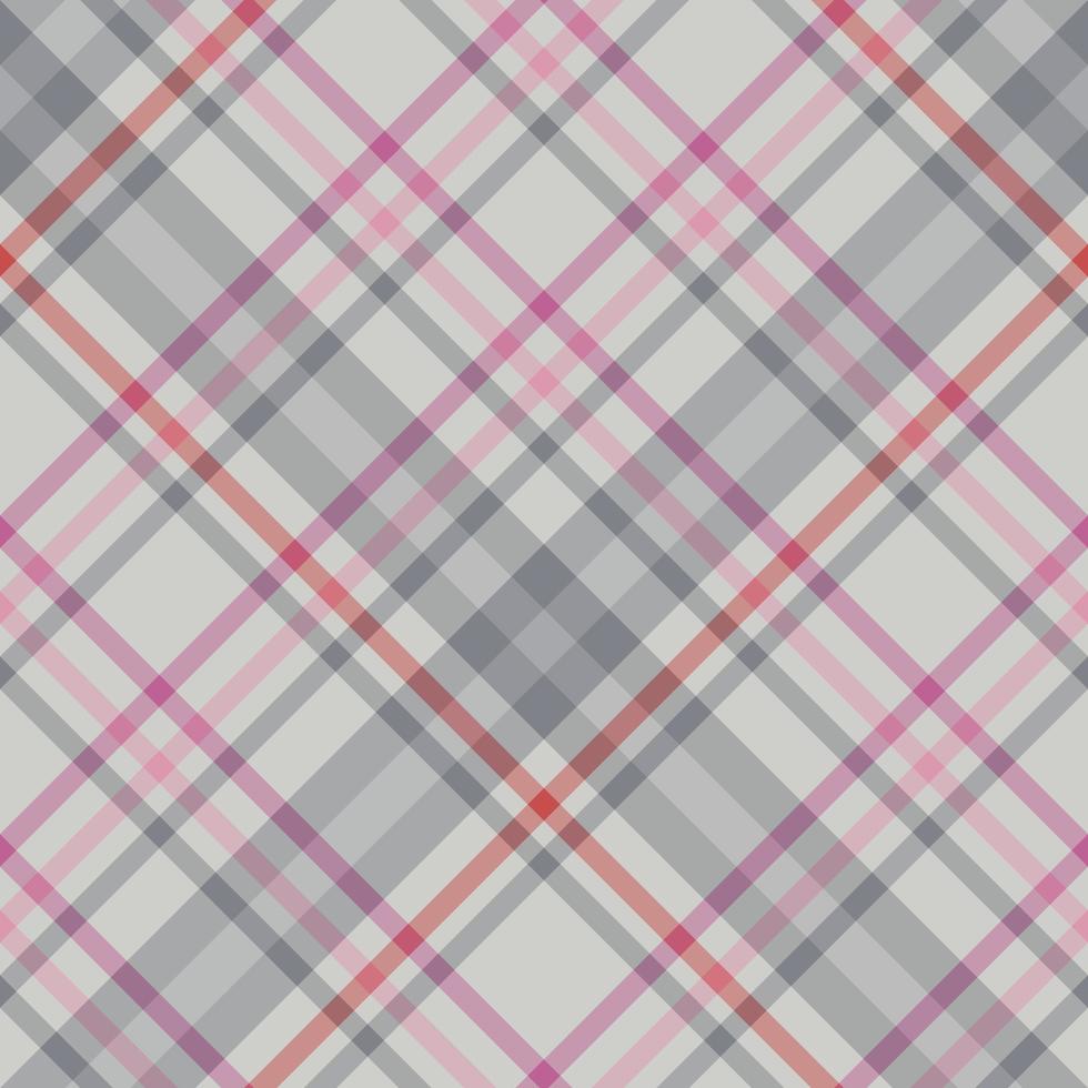 Nahtloses Muster in hellgrauen, roten und leuchtend rosa Farben für Plaid, Stoff, Textil, Kleidung, Tischdecke und andere Dinge. Vektorbild. 2 vektor