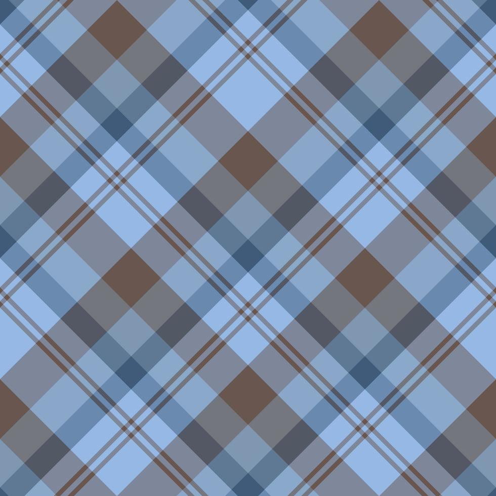 Nahtloses Muster in wunderbaren braunen und dezenten blauen Farben für Plaid, Stoff, Textil, Kleidung, Tischdecke und andere Dinge. Vektorbild. 2 vektor