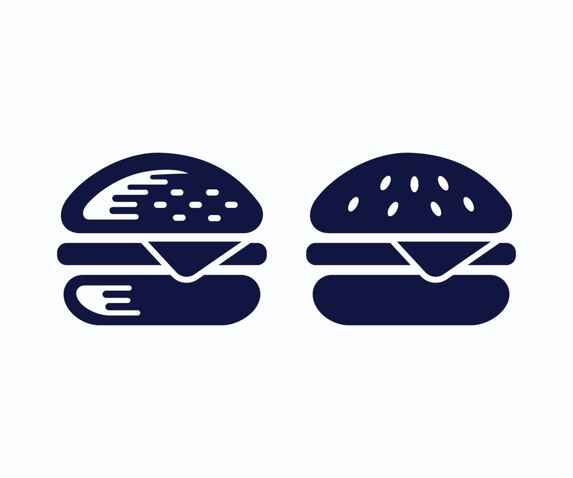 Burger-Vektor, Hamburger-Symbol-Fast-Food-Vektor. vektor