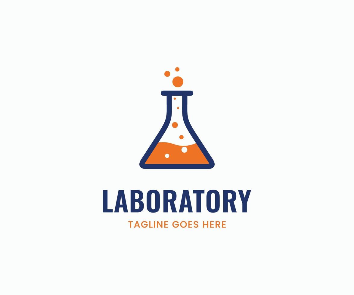 Designvorlage für modernes Laborlogo. Labor-Logo-Vorlage vektor