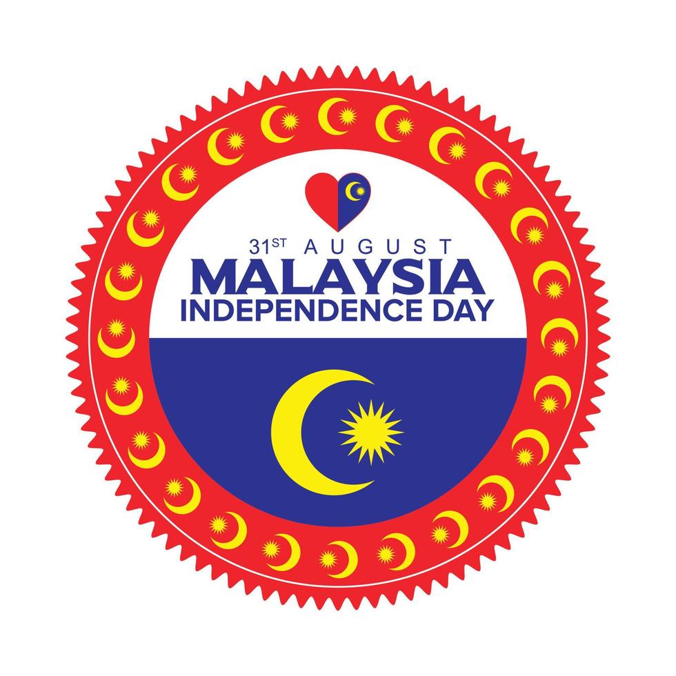 Malaysias självständighetsdag 31 augusti firar vektor