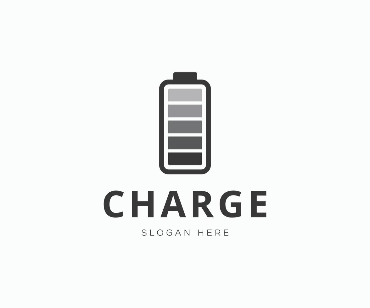 Logo-Vorlage für elektrische Batterien, Logo-Vorlage zum Aufladen vektor