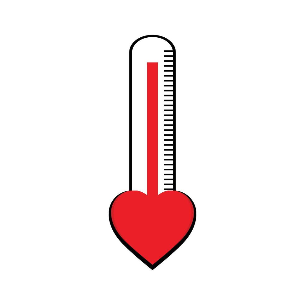 Design von Liebesthermometer-Vektorvorlagen vektor