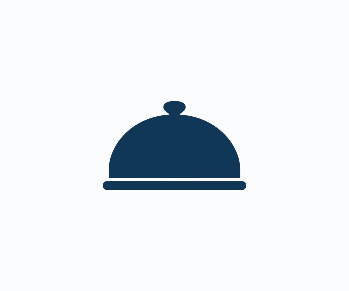 Restaurant Gericht Dome Vektor Vorlage. Symbol für den Kuppelvektor des Lebensmittelgerichts.
