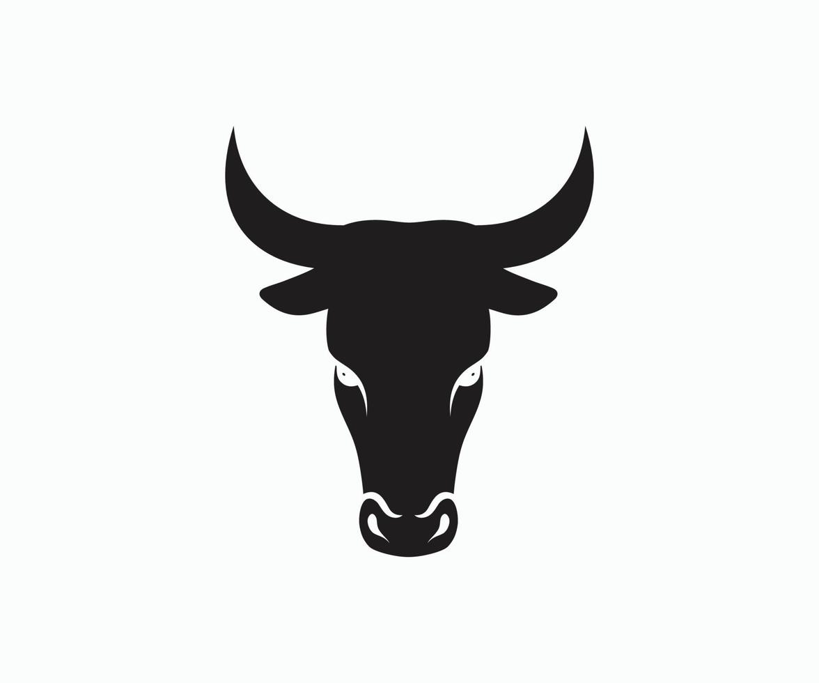 Bullhead-Logo-Vorlage. Wütendes Stierkopf-Symbol-Logo. Stierkopfvektor. vektor