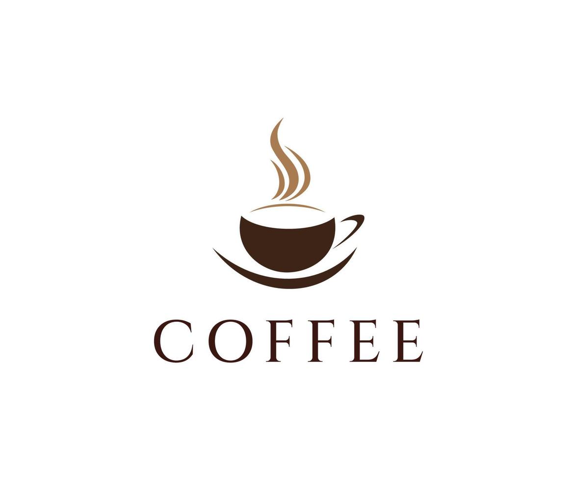 Café-Logo-Design-Vorlage. Kaffee-Logo-Design. Café-Logo-Design-Vektor. vektor