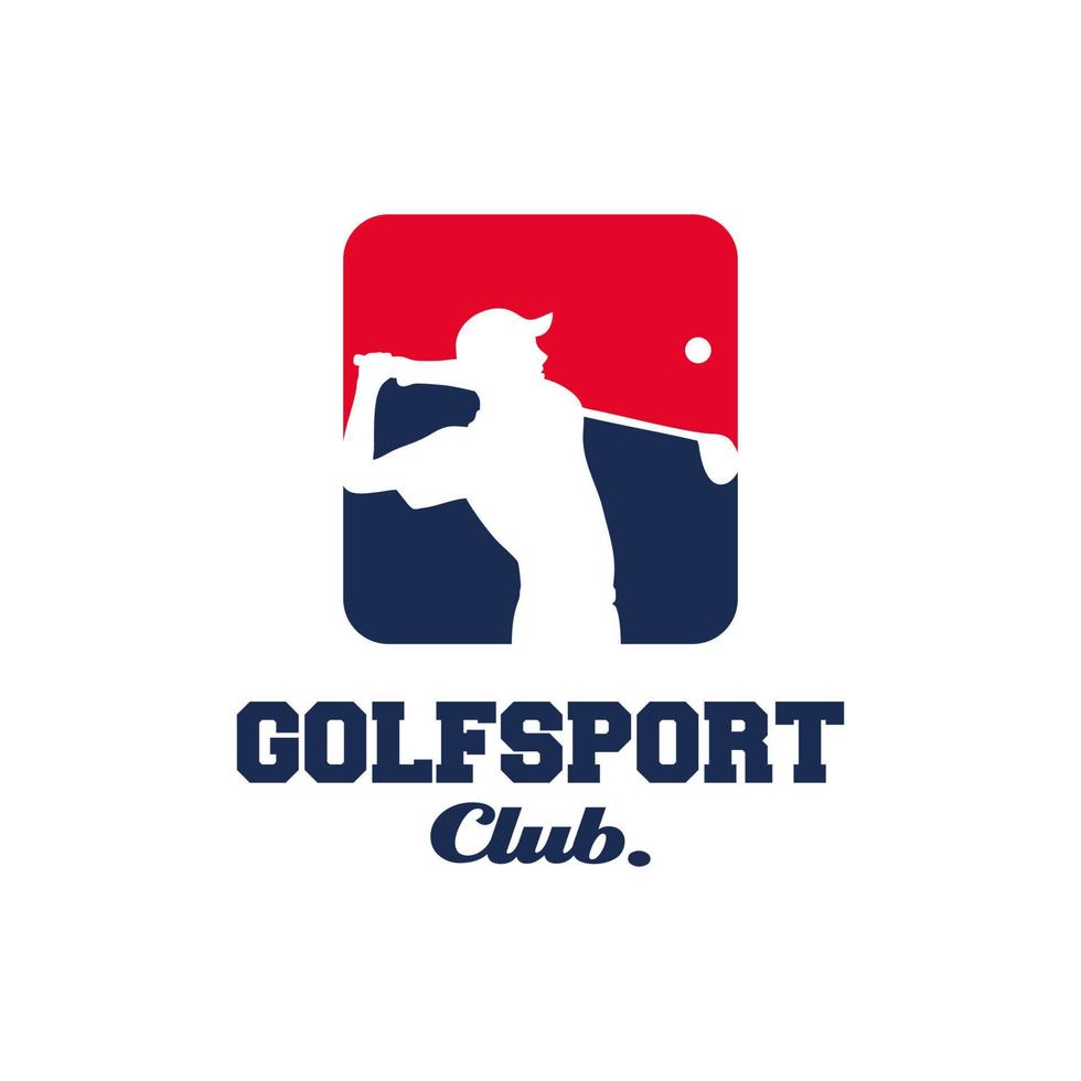 Logo-Design-Golfsport-Vorlagenillustration vektor