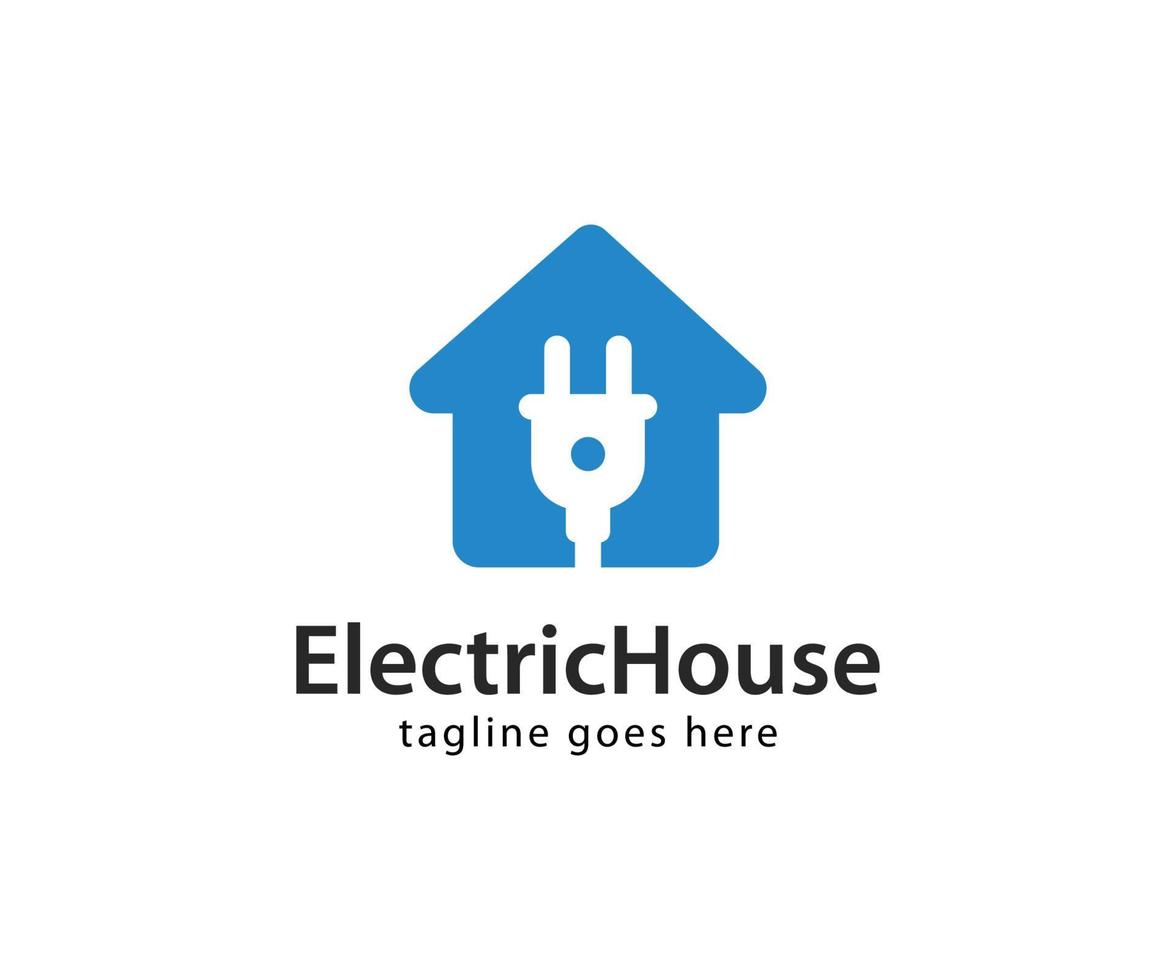 Elektrohaus-Logo, Elektrohaus-Logo-Design-Vorlage. vektor