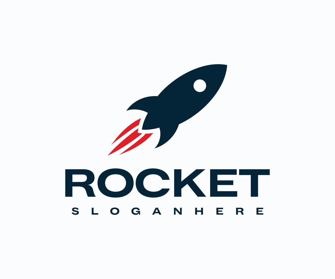 Raketen-Logo. kreative Raketen-Logo-Vorlage vektor