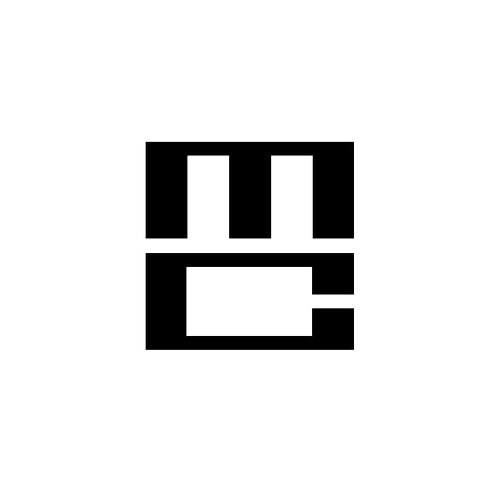 Buchstabe mc-Logo entwirft freien Vektor