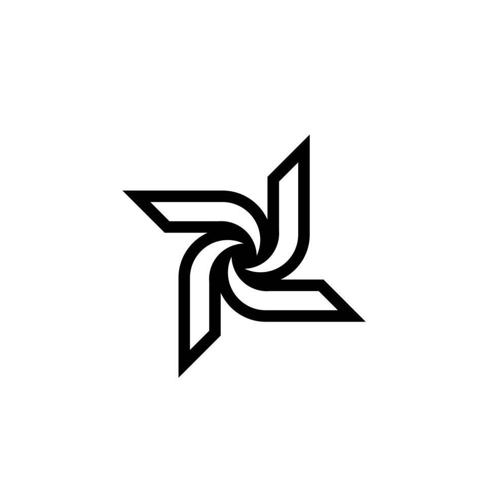 abstrakt propeller vektor design symbol logotyp mall ikon proffs vektor