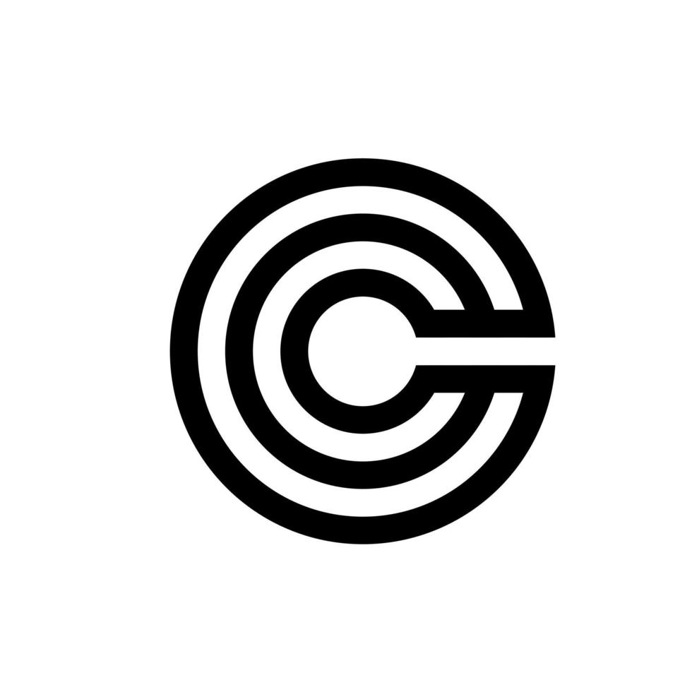 Buchstabe c einfaches Business-Logo-Design pro Vektor