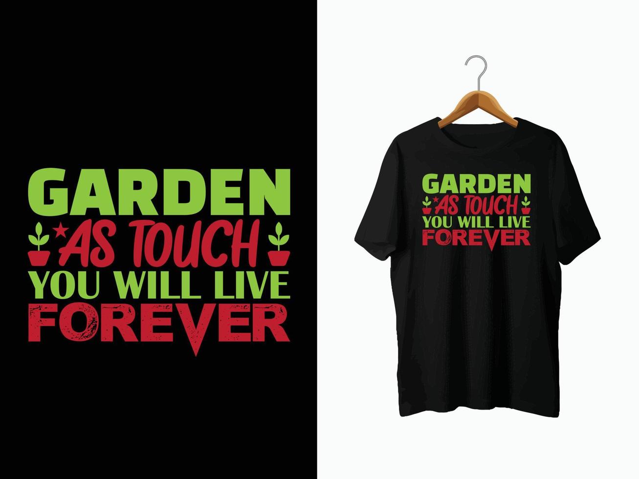 Garten-T-Shirt-Design vektor
