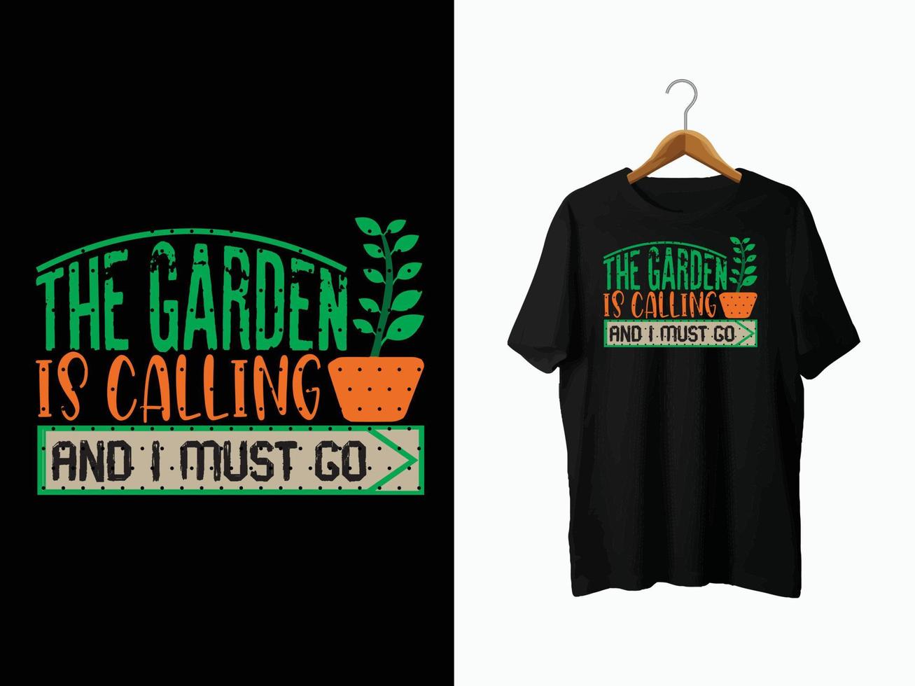 Garten-T-Shirt-Design vektor