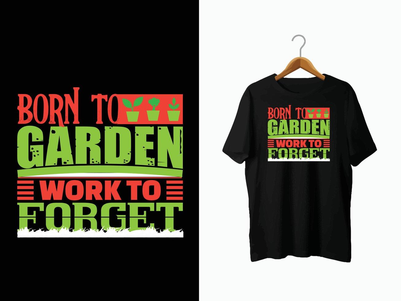 Garten-T-Shirt-Design vektor