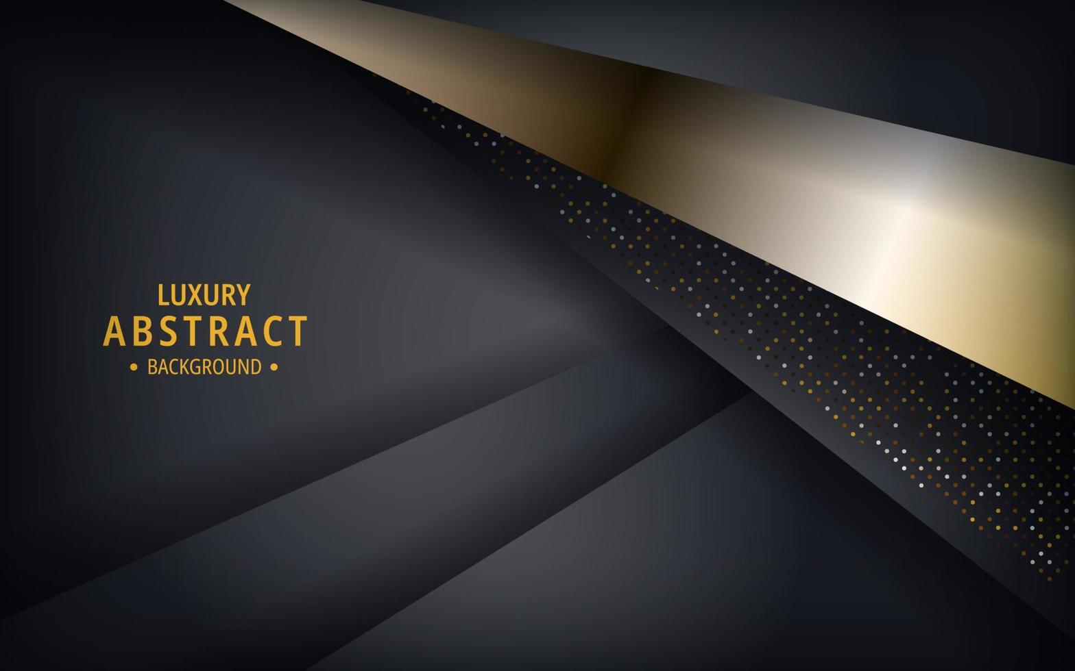 luxuriöse schwarze Überlappung mit einer Kombination aus goldenen Glitzerpunkten. eleganter moderner abstrakter hintergrund. eps10-Vektor vektor