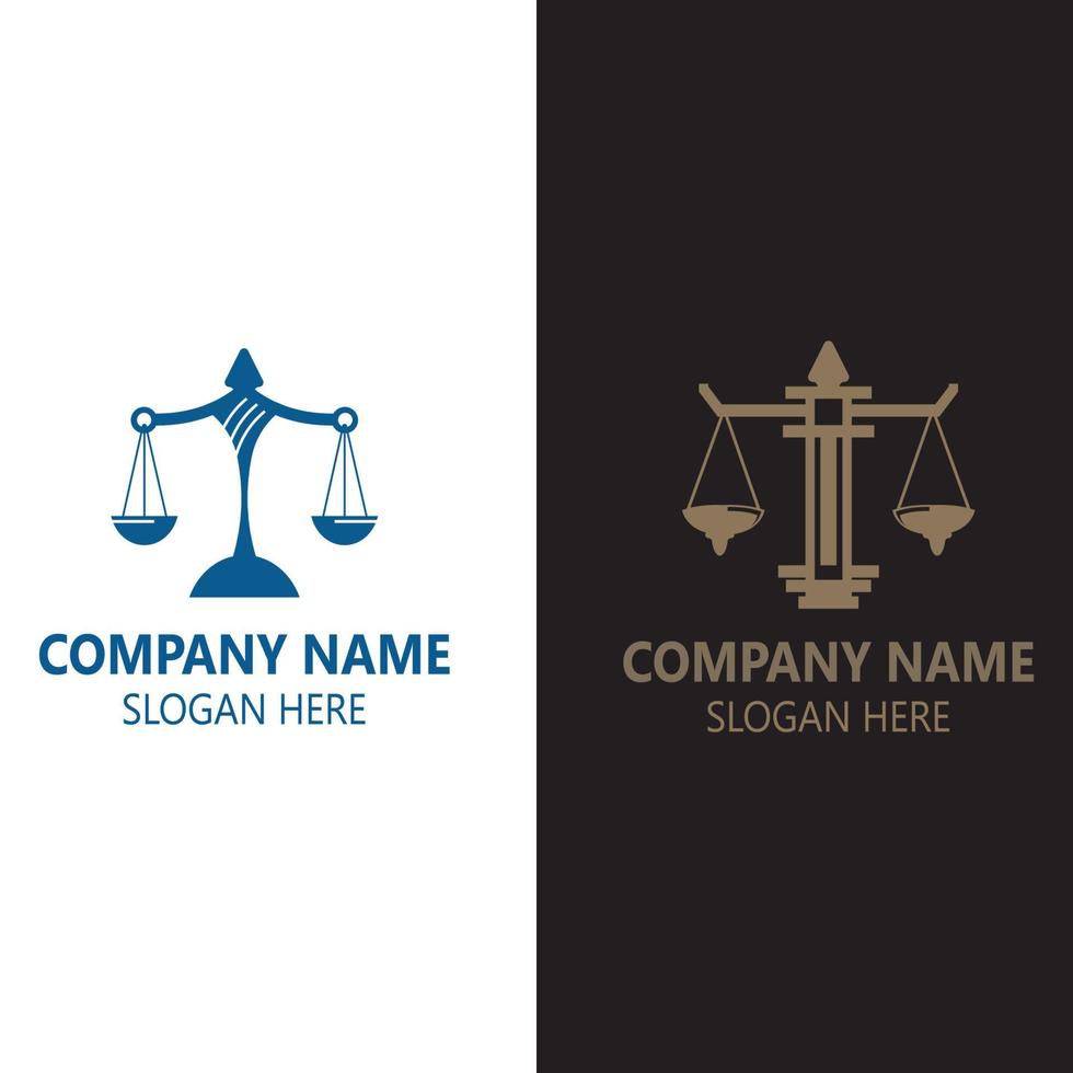 Gerechtigkeit Gesetz Logo Symbol Vorlage kreative Anwaltskanzlei Illustration vektor