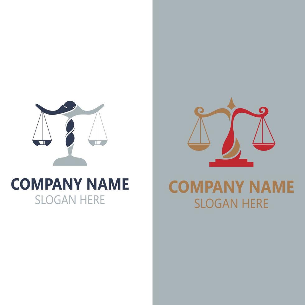 Gerechtigkeit Gesetz Logo Symbol Vorlage kreative Anwaltskanzlei Illustration vektor