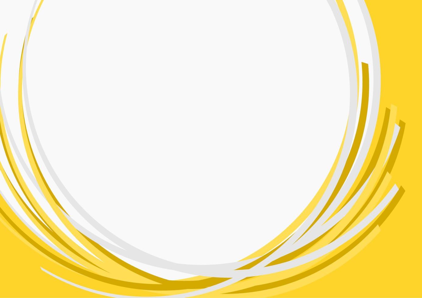 Bearbeitbare abstrakte gelbe Bögen Vektorformen für Texthintergrund vektor