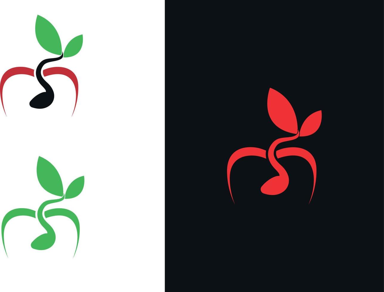 Apfelsamen-Logo-Design vektor