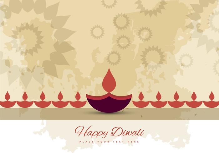 Grußkarte für hinduisches Festival Diwali vektor