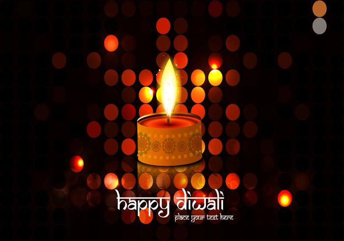 Upplyst bakgrund med Diwali oljelampa vektor