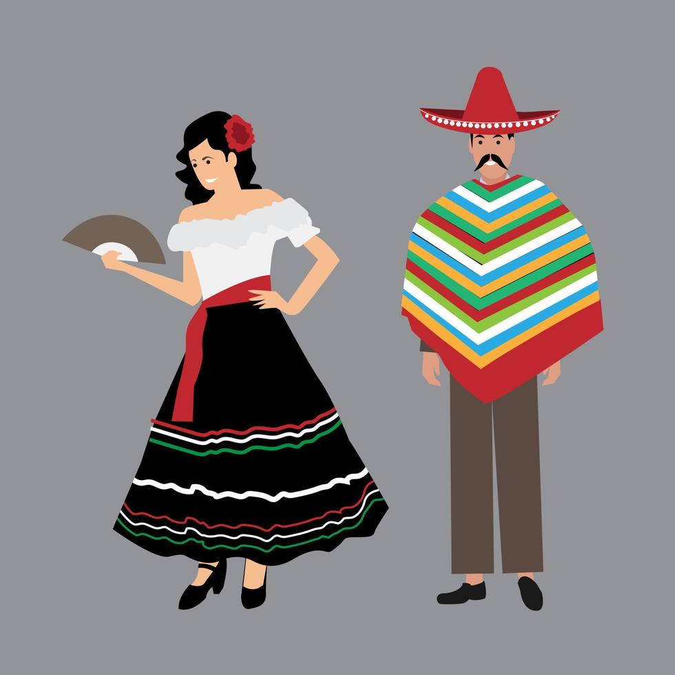 traditionell mexikansk kläder vektor illustration