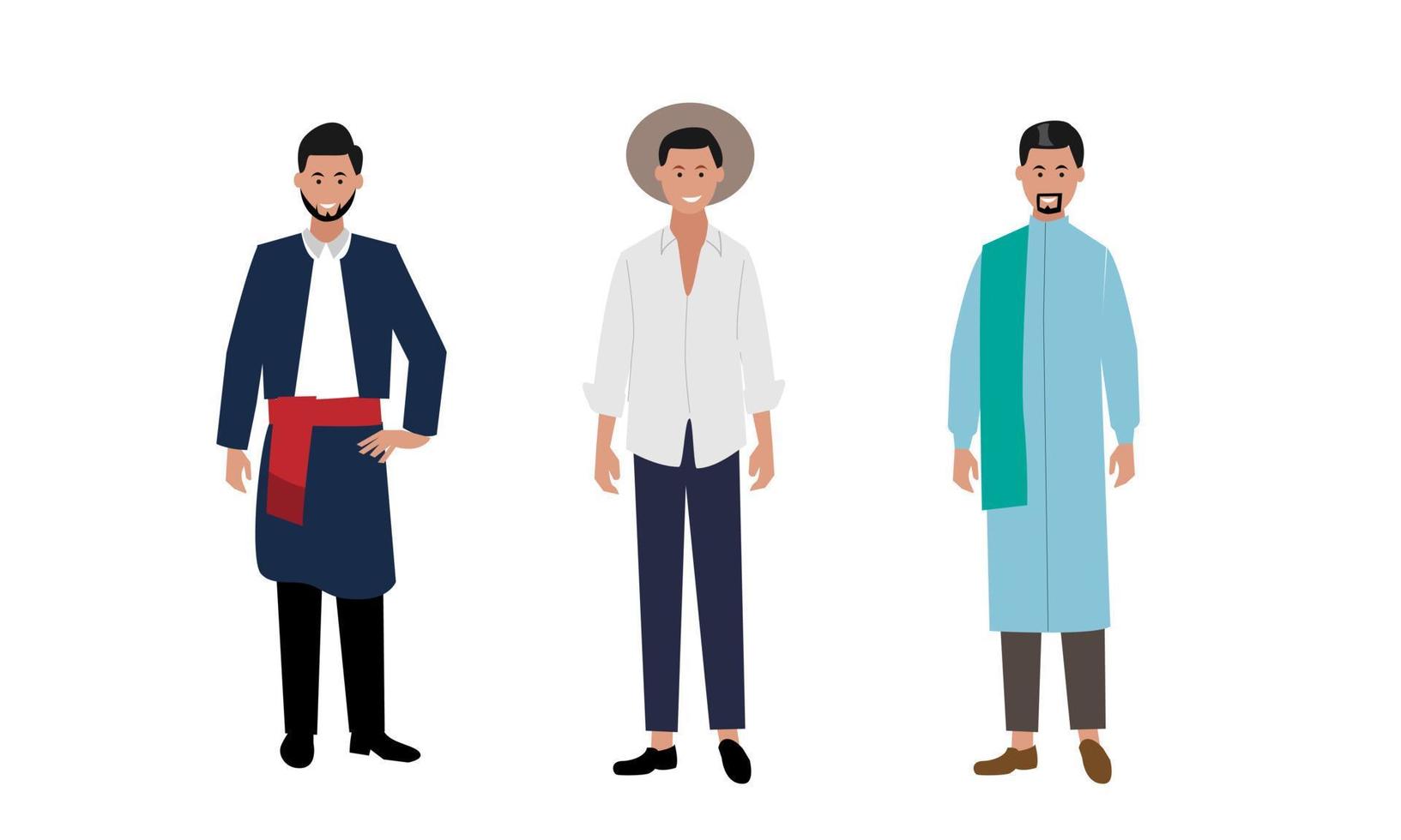 multietnisk grupp av människor stående tillsammans vektor illustration